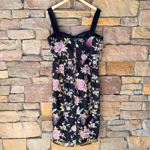 NEW Dress The Population XL Nicole Floral Bird Embroidered Midi Dress Wedding - Picture 5 of 16